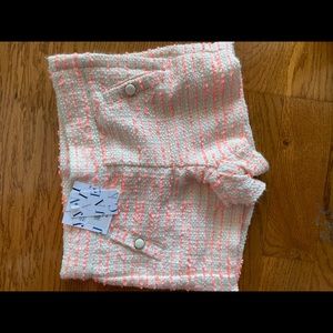 Janie & jack shorts - cream with orange details